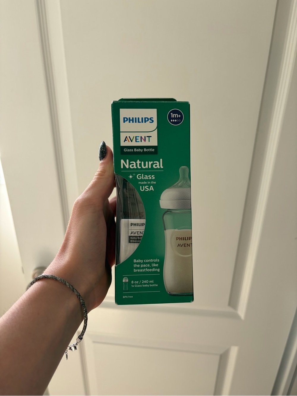 Philips Avent Natural Glass Baby Bottle - Green Box